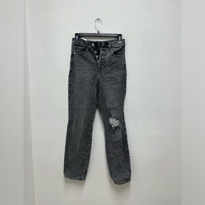 Express high waisted black wash jeans